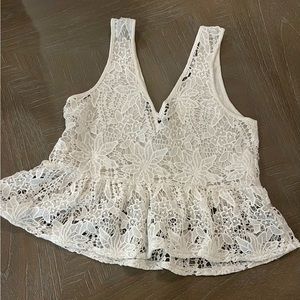 White Lace Tank Top